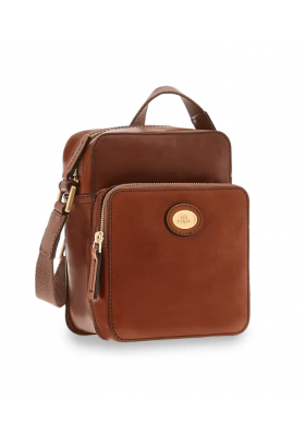 BORSELLO PIATTO UOMO THE BRIDGE CON TRACOLLA IN PELLE