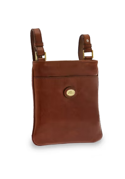 SHOULDER BAG FLAT MAN IN THE BRIDGE WITH LEATHER SHOULDER STRAP