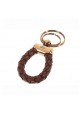 KEYCHAIN DE L'HOMME, LE PONT EN CUIR VÉRITABLE TRESSÉ