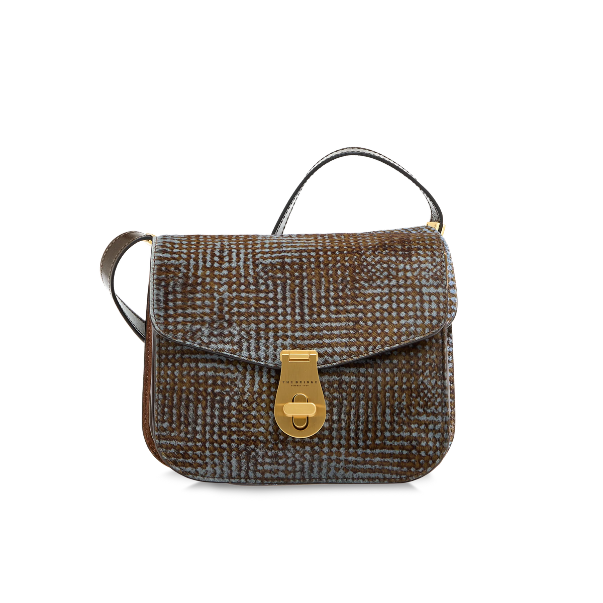 Borsa a spalla THE BRIDGE MIA WOW Moka e Azzurro