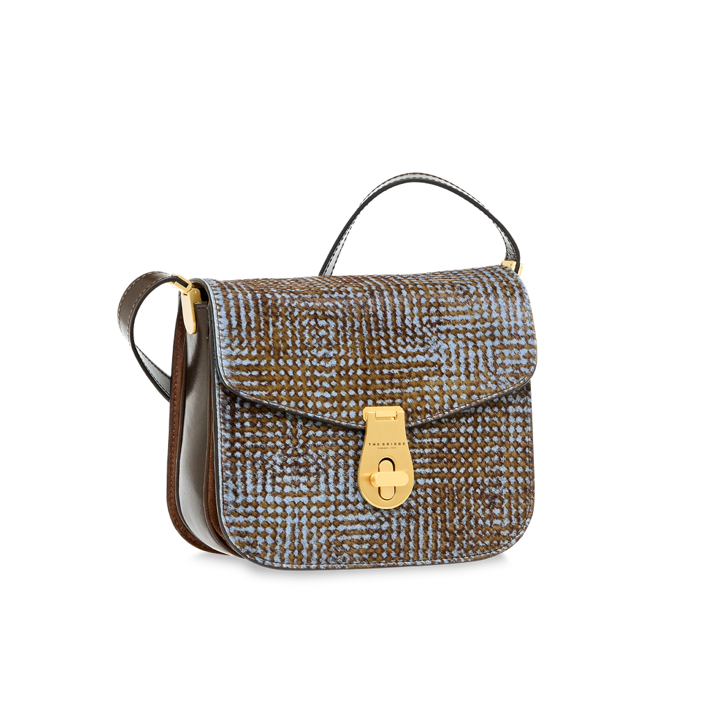 Borsa a spalla THE BRIDGE MIA WOW Moka e Azzurro