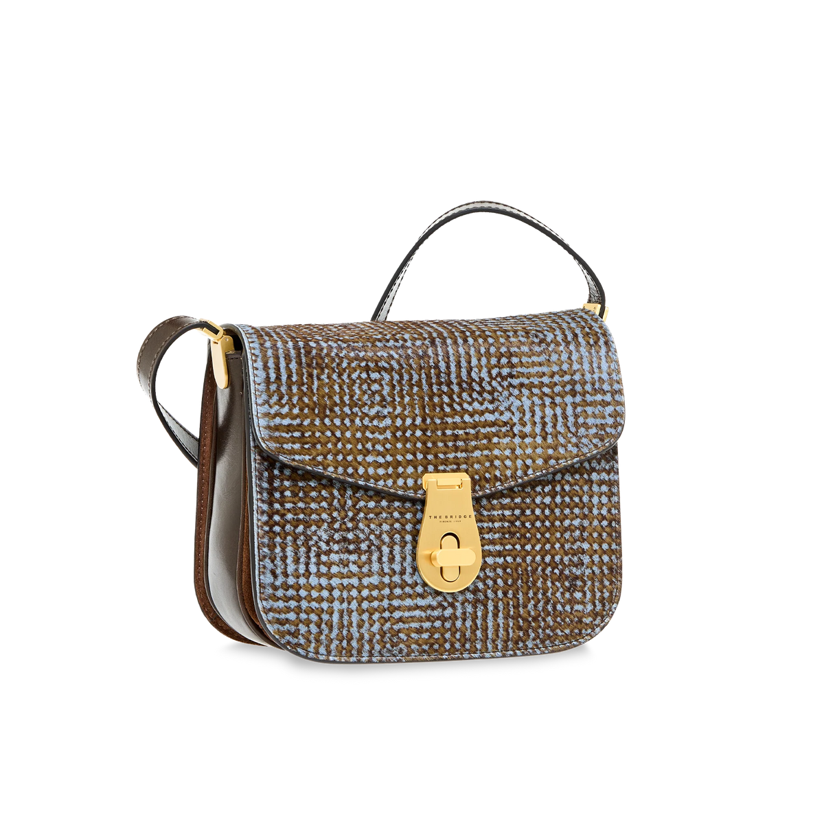 Borsa a spalla THE BRIDGE MIA WOW Moka e Azzurro