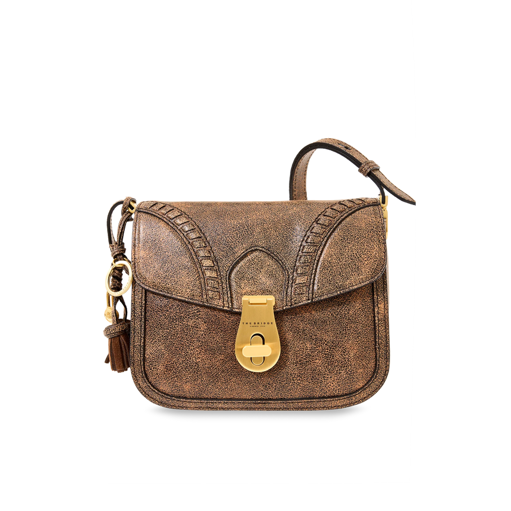 Borsa a spalla THE BRIDGE MIA WOW Moka Gold