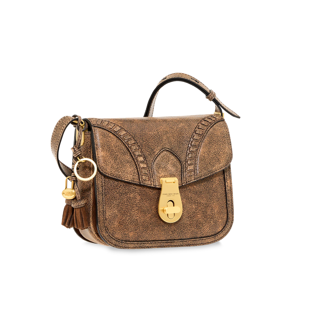 Borsa a spalla THE BRIDGE MIA WOW Moka Gold