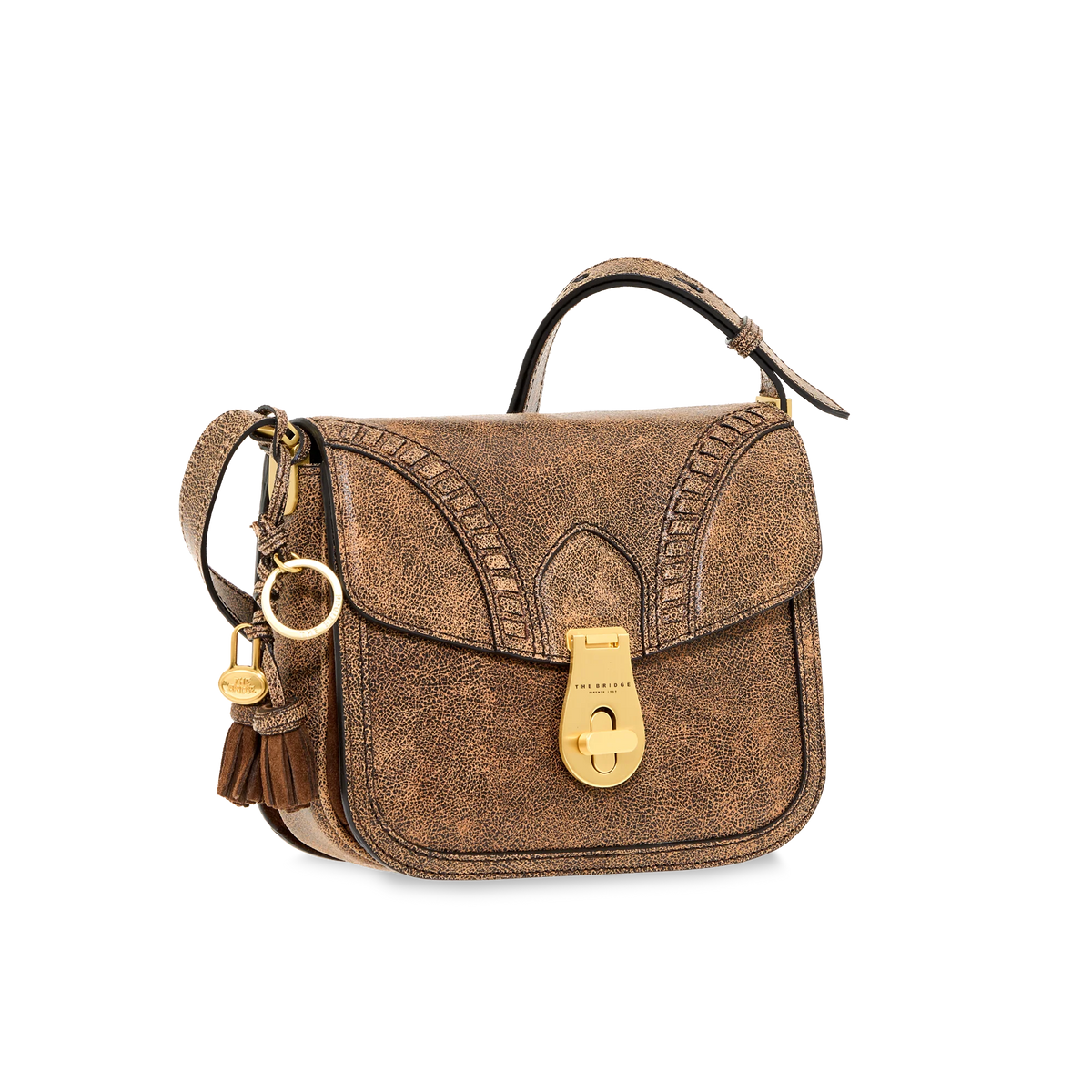 Borsa a spalla THE BRIDGE MIA WOW Moka Gold