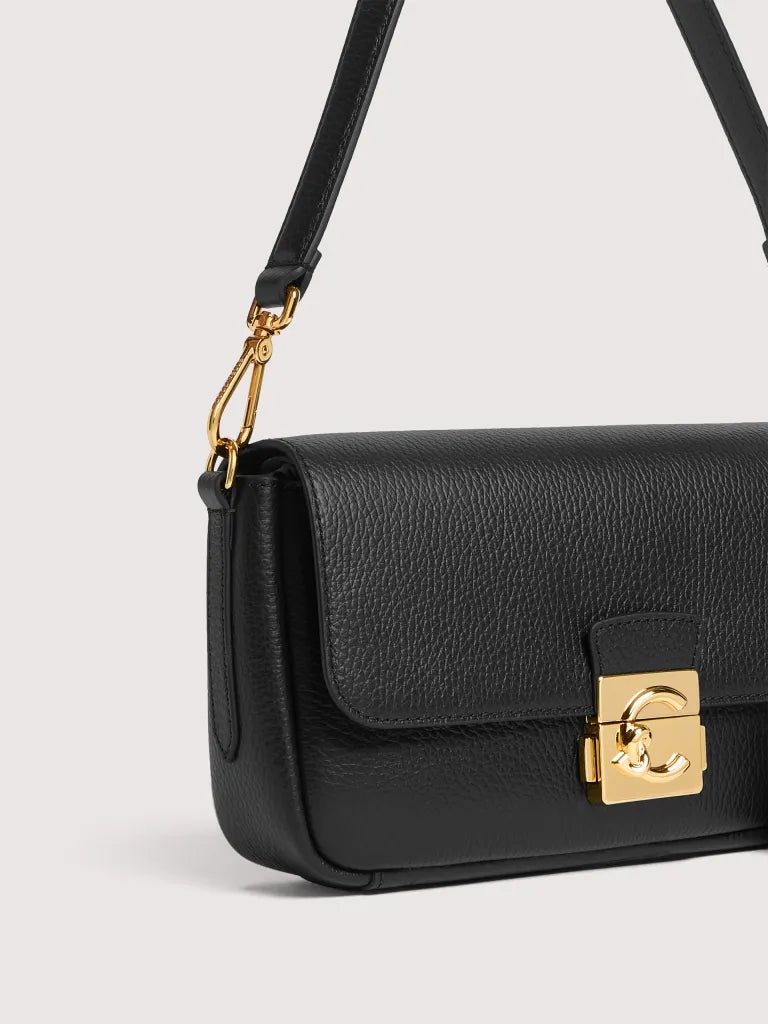 Borsa a spalla COCCINELLE C-ME LOCK E1U4K120201 Nero