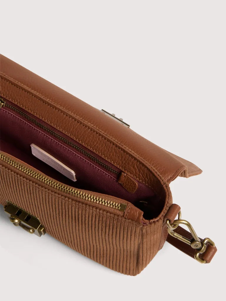 Borsa a spalla con tracolla COCCINELLE C-ME LOCK CORD Cognac