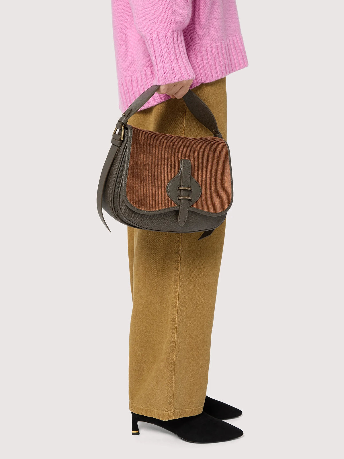 Borsa a mano con tracolla COCCINELLE MAVERY Fango