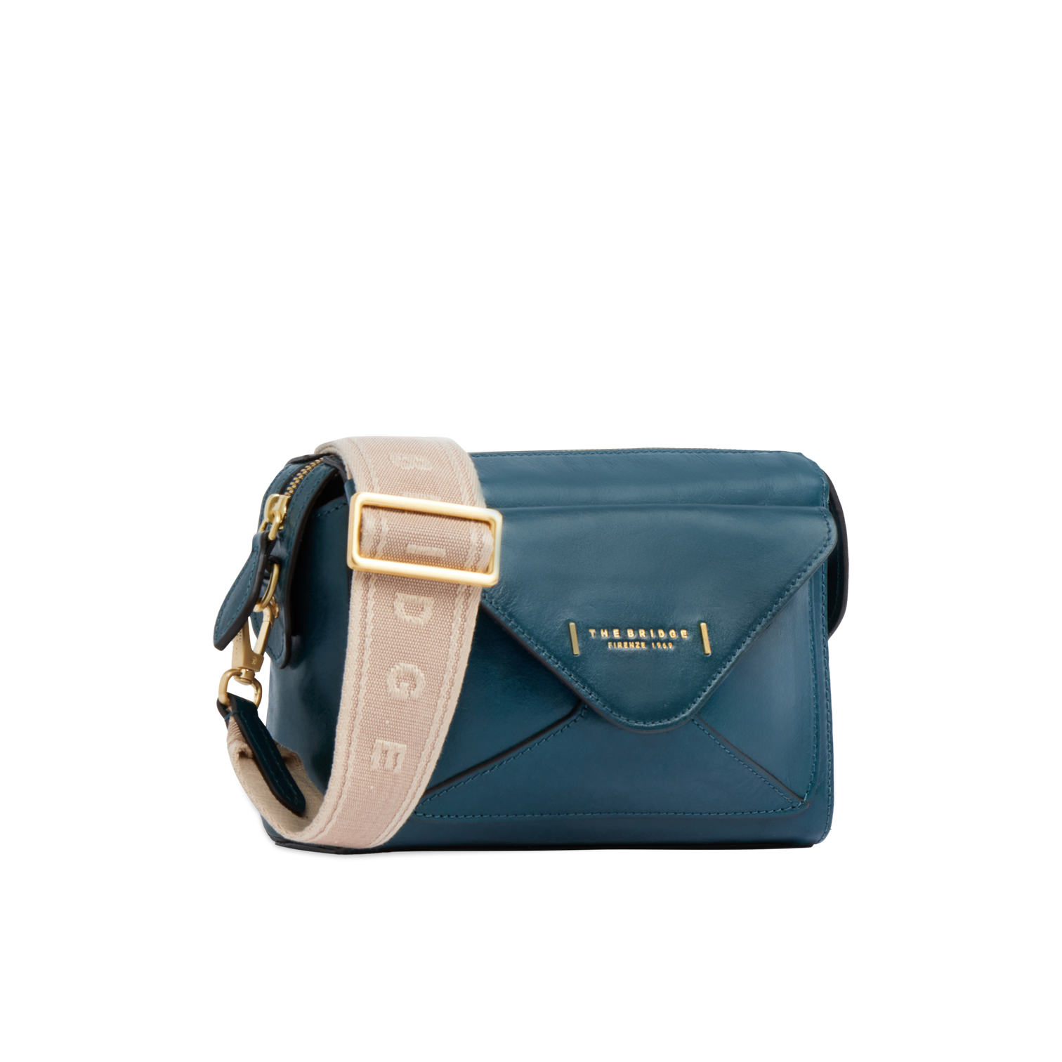 Borsa con doppia tracolla THE BRIDGE FRIDA 04290401 Petrolio