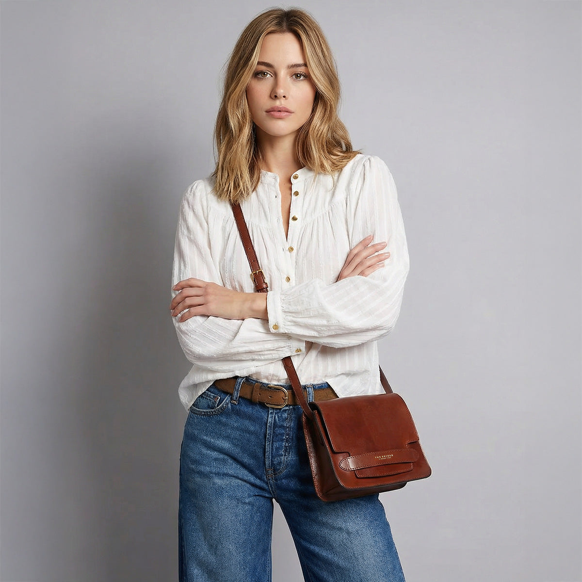 Borsa a spalla THE BRIDGE LUCREZIA 04193001 Cuoio