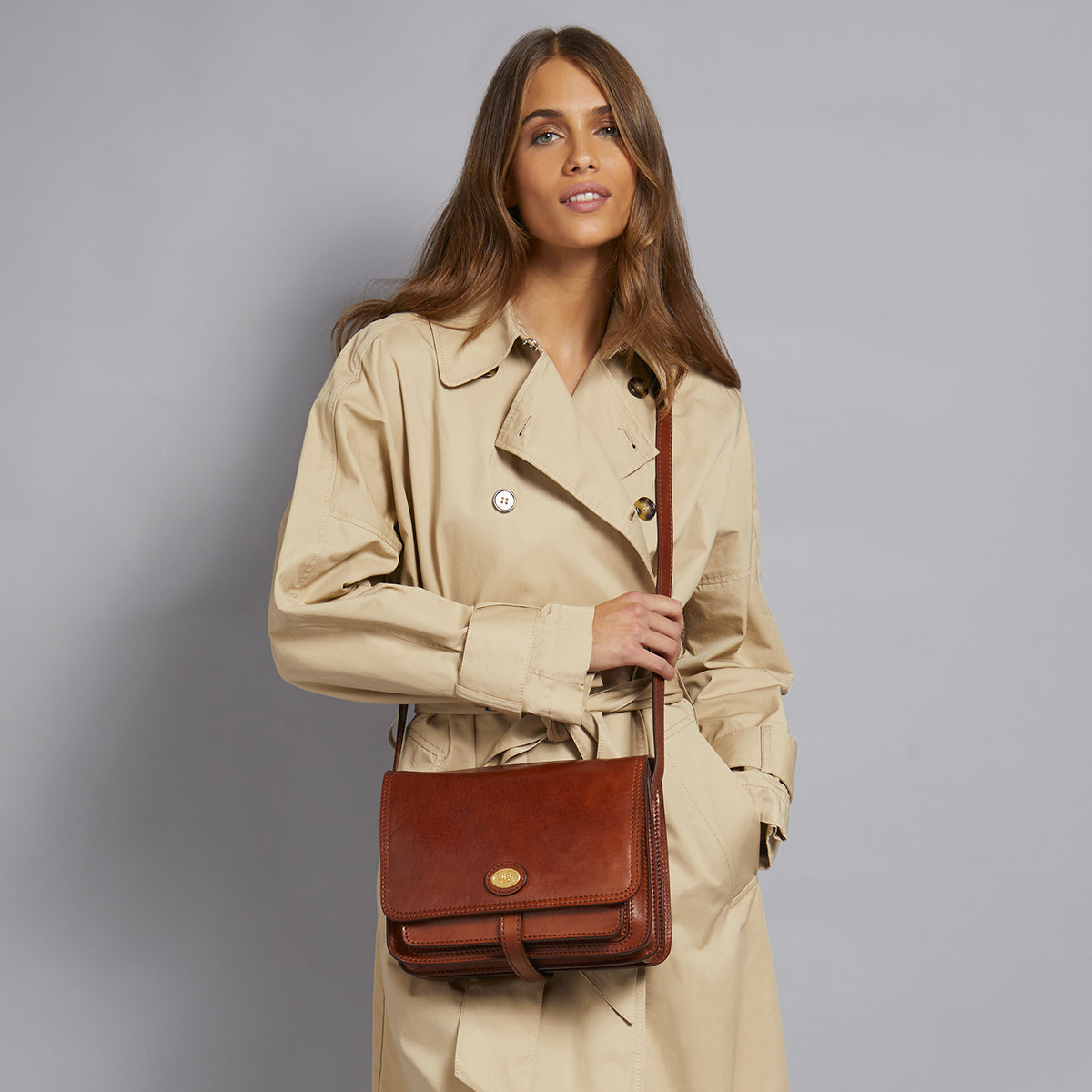 Borsa a spalla THE BRIDGE 04418201 Cuoio