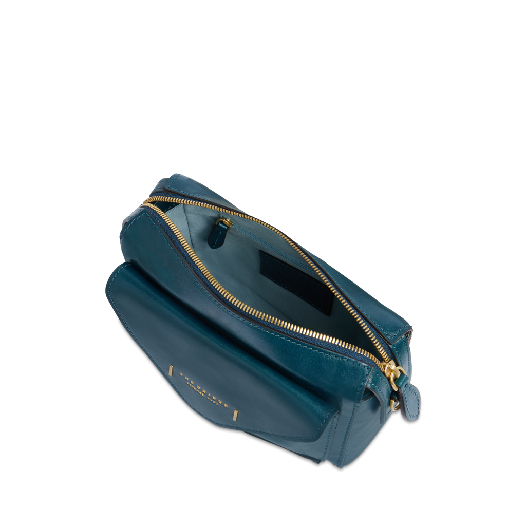 Borsa con doppia tracolla THE BRIDGE FRIDA 04290401 Petrolio