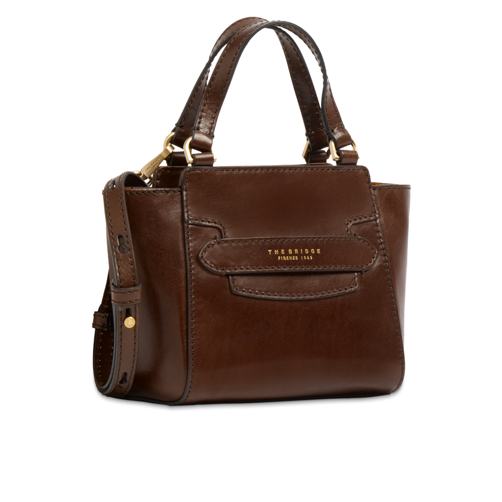 Borsa a mano con tracolla THE BRIDGE LUCREZIA Moka