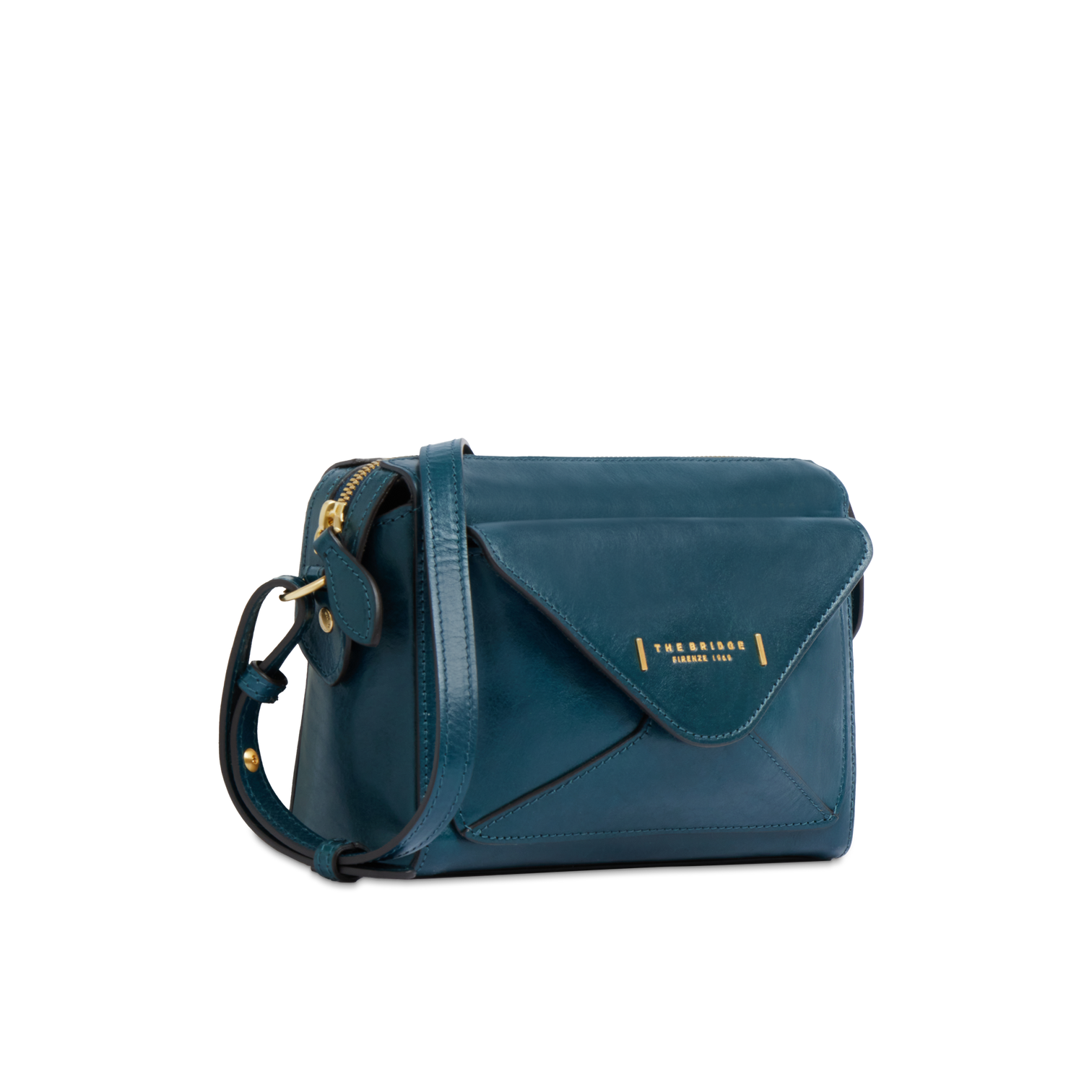 Borsa con doppia tracolla THE BRIDGE FRIDA 04290401 Petrolio