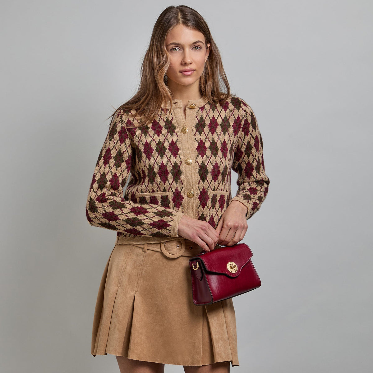 Borsa a mano con tracolla THE BRIDGE IRENE Barolo