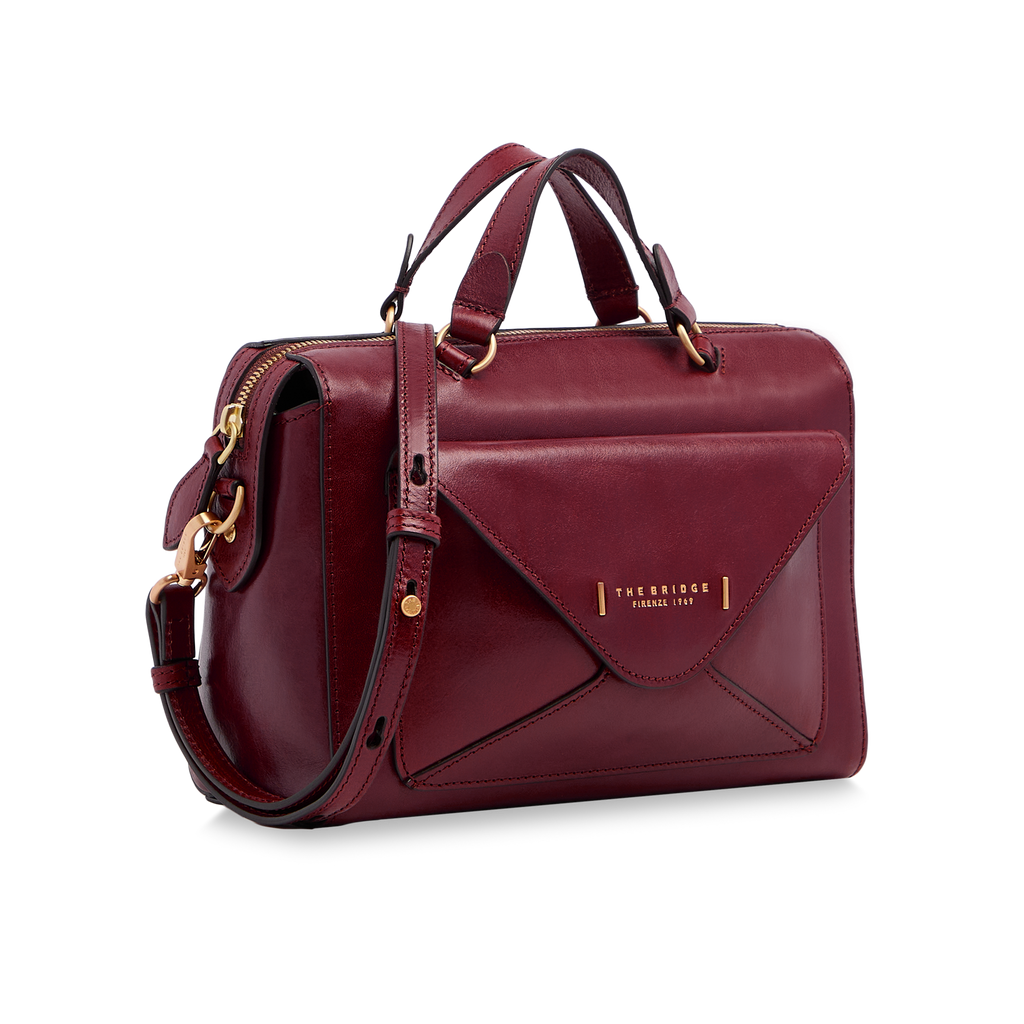 Borsa a mano con tracolla THE BRIDGE FRIDA Barolo