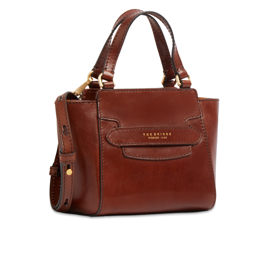 Borsa a mano con tracolla THE BRIDGE LUCREZIA Cuoio