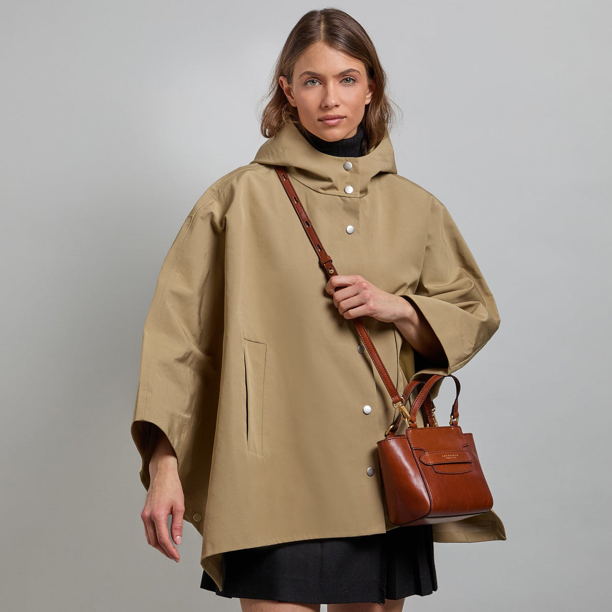 Borsa a mano con tracolla THE BRIDGE LUCREZIA Cuoio