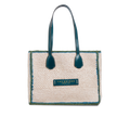 Borsa shopper in paglia di Vienna THE BRIDGE LUNA 0411366U Blu