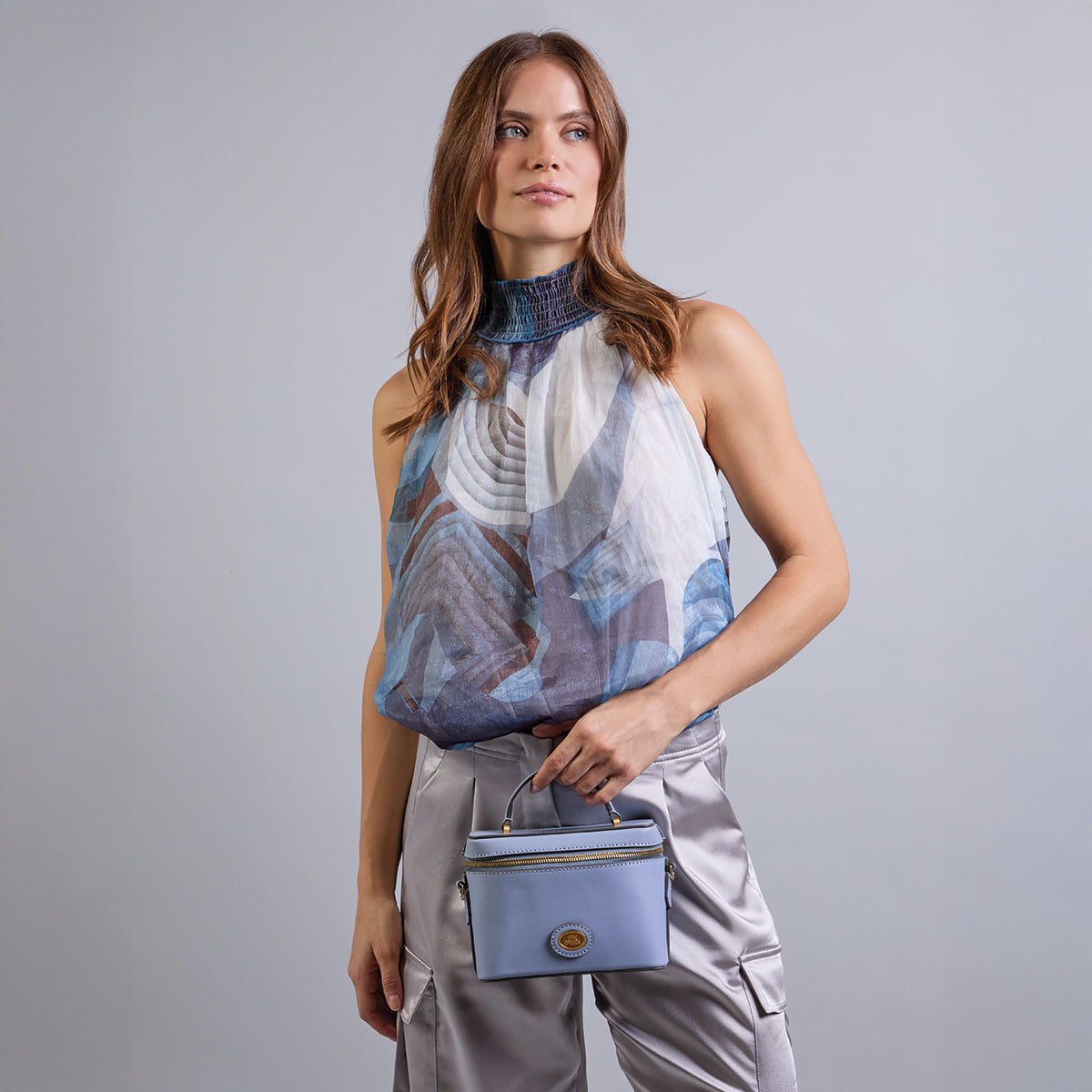 Bauletto con tracolla THE BRIDGE 04540601 Celeste