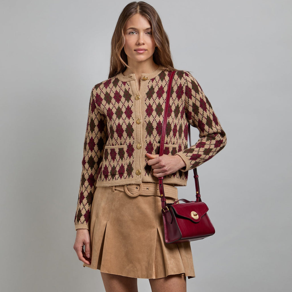 Borsa a mano con tracolla THE BRIDGE IRENE Barolo