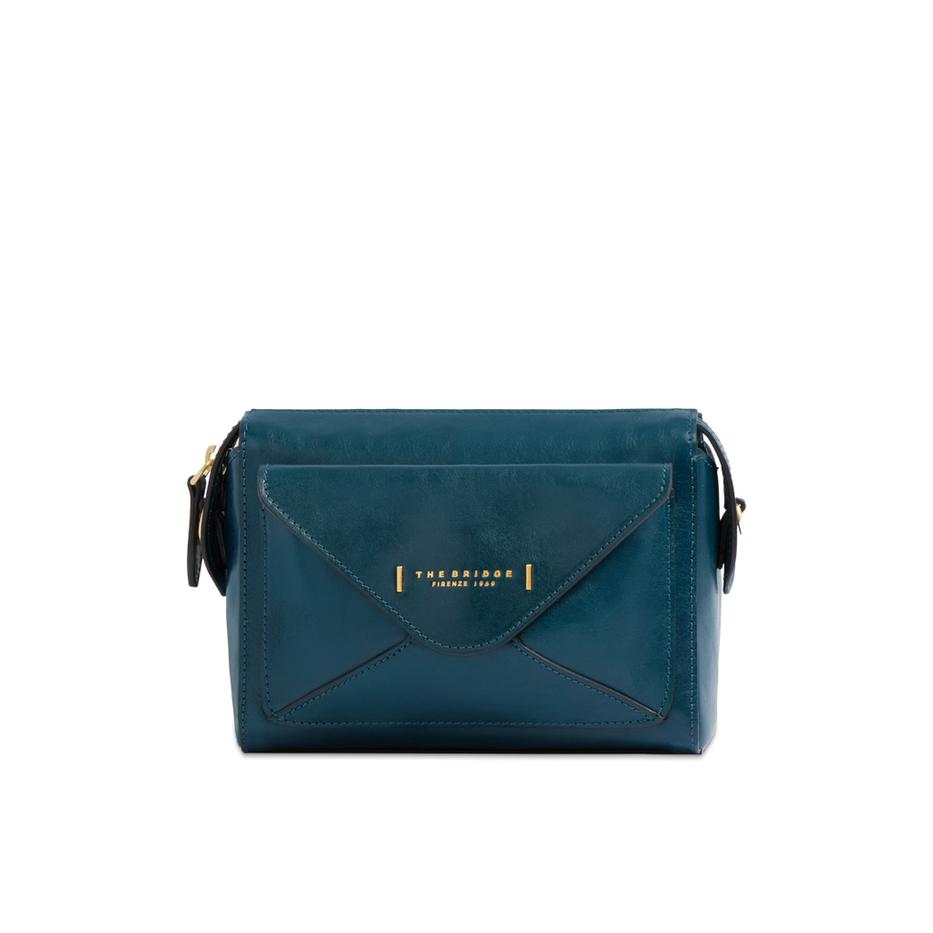 Borsa con doppia tracolla THE BRIDGE FRIDA 04290401 Petrolio