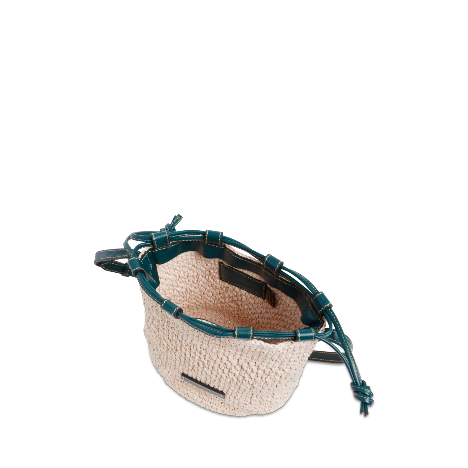 Borsa secchiello in paglia di Vienna THE BRIDGE LUNA 0411466U Blu